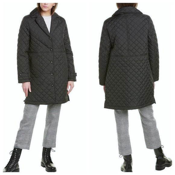 NEW Sam Edelman Black Diamond Quilted Jacket Size Small - Picture 1 of 11